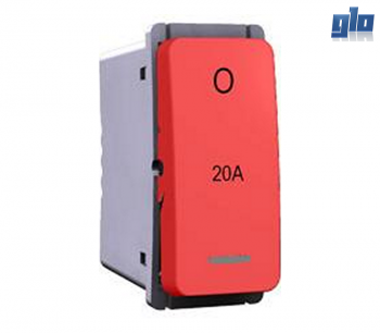 Major Tech Veti 1 V121DRD 20 Amp Double Pole Switch - Red