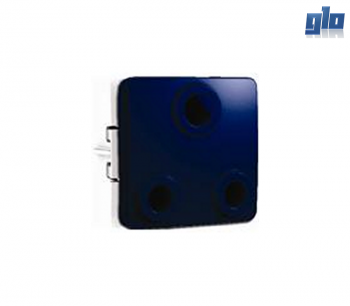 Major Tech Veti 1 V202BL 16A RSA Dedicated Socket Outlet - Blue (Right Hand Diagonal Split Earth)
