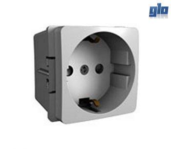 Major Tech Veti 1 V206WT 16A Schuko Socket Outlet (With Side Earth) - White