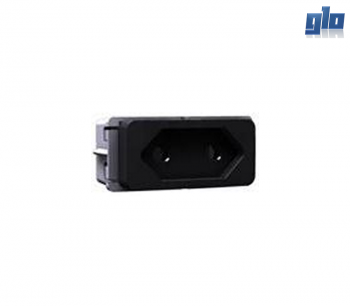 Major Tech Veti 1 V207BK 16A 2 Pin Socket Outlet - Black