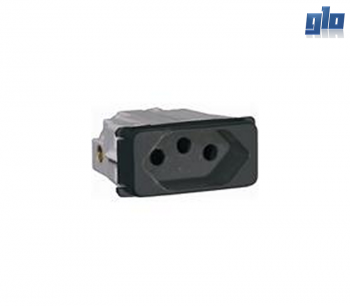 Major Tech Veti 1 V208BK 16A Slimline 3 Pin Socket Outlet - Black