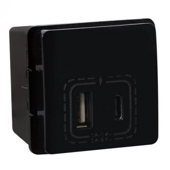 Major Tech Veti 1 V212BK 18W Combined USB-A & USB-C Socket Outlet