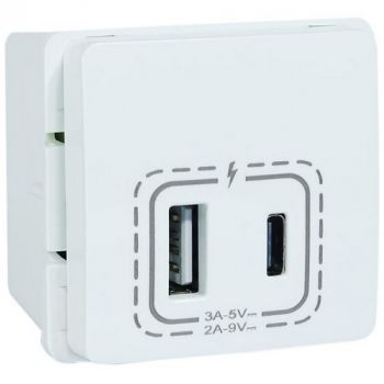 Major Tech Veti 1 V212WT 18W Combined USB-A USB-C Socket Outlet