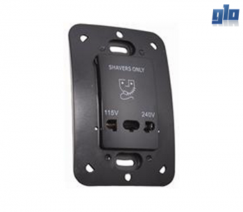 Major Tech Veti 1 V23BK, V23WT Shaver Socket (100mm x 50mm) - (Multiple Colours/Finishes)
