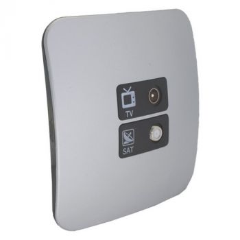 Major Tech Veti 1 V3012CBSV, V3012CBGM, V3012CBBZ TV And Satellite Socket Outlet (Multiple Colours/Finishes)