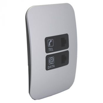 Major Tech Veti 1 V3045CBSV, V3045CBGM, V3045CBBZ Telephone And Data Socket Complete (Multiple Colours/Finishes)