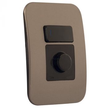 Major Tech Veti 1 V4014RSBBZ, V4014RSBGM, V4014RSBSV Rotary Dimmer With Locator Switch (Multiple Colours/Finishes)