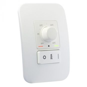 Major Tech Veti 1 V402RWTC, V402RWSV, V402RWCN Rotary Thermostat With Isolator Switch (Multiple Colours/Finishes)