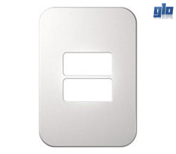 Major Tech Veti 1 V6104WT Two Module Horizontal Cover Plate