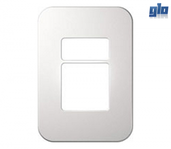 Major Tech Veti 1 V6106WT Two Module Cover Plate (1 Small, 1 Big)