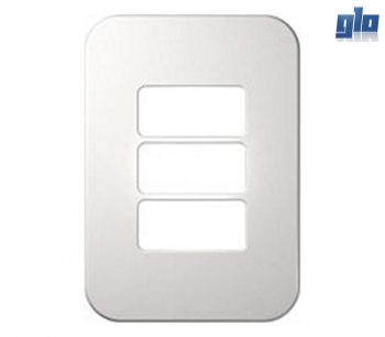 Major Tech Veti 1 V6107WT Three Module Horizontal Cover Plate