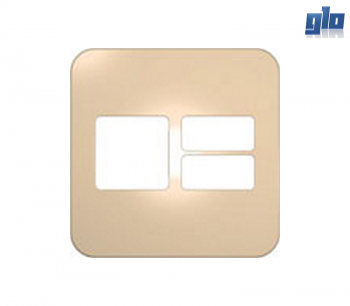 Major Tech Veti 1 V6204CN Three Module Cover Plate (Two Small Horizontal, One Big)