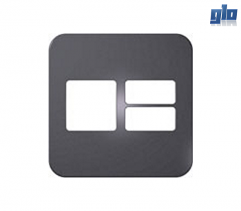 Major Tech Veti 1 V6204GM Three Module Cover Plate (Two Small Horizontal, One Big)