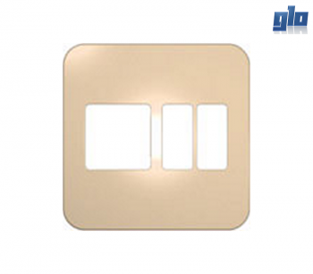 Major Tech Veti 1 V6205CN Three Module Cover Plate (Two Small Vertical, One Big)