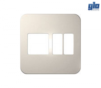 Major Tech Veti 1 V6205CR Three Module Cover Plate (Two Small Vertical, One Big)