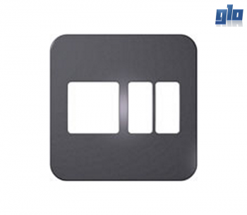 Major Tech Veti 1 V6205GM Three Module Cover Plate (Two Small Vertical, One Big)