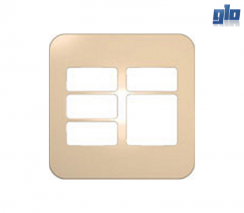Major Tech Veti 1 V6209CN Five Module Cover Plate (Four Small, One Big)