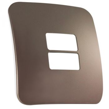 Major Tech Veti 1 V6213BZ, V6213CN, V6213CR, V6213GM, V6213SV, V6213WT Two Single Module Horizontal Cover Plate (Multiple Colours/Finishes)