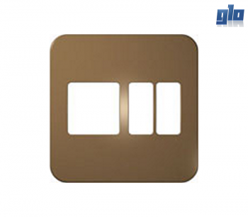 Major Tech Veti 1 VB6205BZ Three Module Cover Plate (Two Small Vertical, One Big)