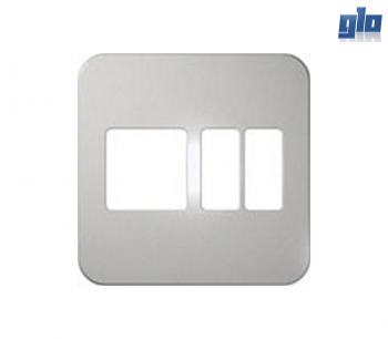Major Tech Veti 1 VB6205SV Three Module Cover Plate (Two Small Vertical, One Big)