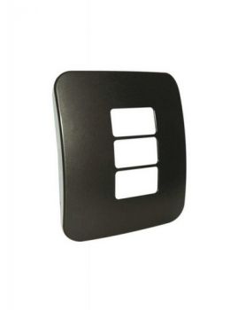 Major Tech Veti 1 VB6214BZ, VB6214GM, VB6214SV Three Single Module Horizontal Cover Plate (Multiple Colours/Finishes)
