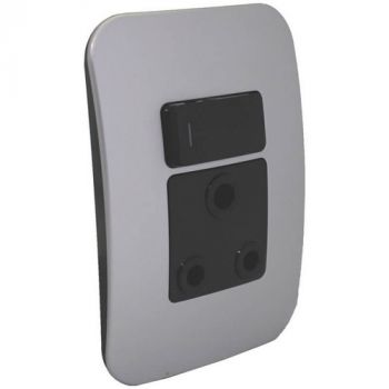 Major Tech Veti 1 VG20BSV, VG20BGM, VG20BBZ Single Switched Wall Socket (Multiple Colours/Finishes)