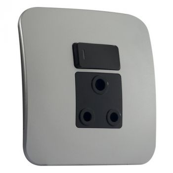 Major Tech Veti 1 VG21BSV, VG21BGM, VG21BBZ Single Switched Wall Socket (Multiple Colours/Finishes)