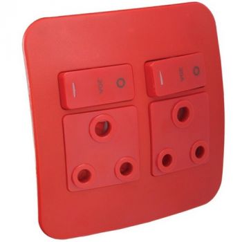 Major Tech Veti 1 VG22RDC Double Dedicated Red Socket Outlet