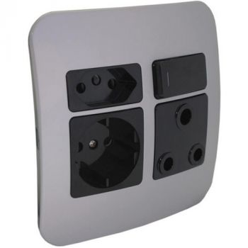 Major Tech Veti 1 VG26BSV, VG26BGM, VG26BBZ Round 2 Pin Plug Wall Socket (Multiple Colours/Finishes)