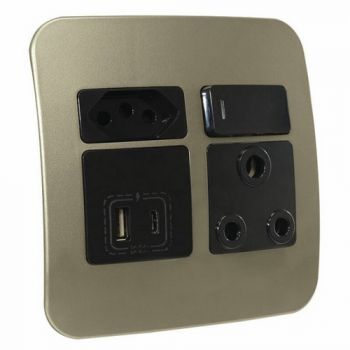Major Tech Veti 1 VG29BBZ, VG29BSV, VG29BGM USB A & C Port Wall Socket (Multiple Colours/Finishes)