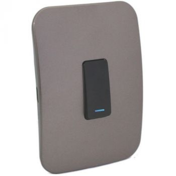 Major Tech Veti 1 VL111C1VBBZ, VL111C1VBGM, VL111C1VBSV One-Way Black Switch With Locator (Multiple Colours/Finishes)