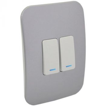 Major Tech Veti 1 VL111C2VWSV, VL111C2VWCN Two Lever One-Way Switch With Locator (Multiple Colours/Finishes)