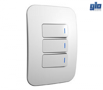 Major Tech Veti 1 VL111C3H Three Lever One-Way Switch With Locator (100mm x 50mm)