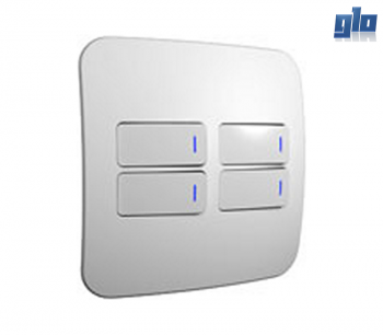 Major Tech Veti 1 VL111C4H Four Lever One-Way Switch Horizontal With Locator (100mm x 100mm)