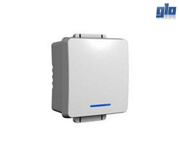 Major Tech Veti 1 VL112WT One-Way Switch With Locator (2 Module) - White