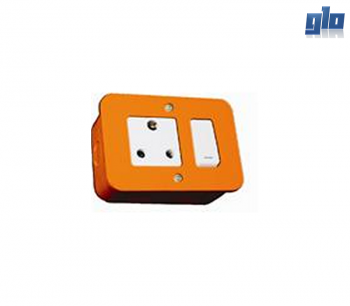 Major Tech Veti 1 VMC221AM Switched Single RSA Socket Outlet (3 X 6) - Orange