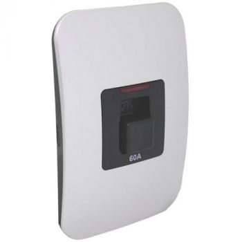 Major Tech Veti 1 VS161TPBSV, VS161TPBGM, VS161TPBBZ 60A Triple Pole Isolator With Indicator (Multiple Colours/Finishes)