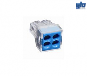 Major Tech Veti 1 VTB4 Transparent 4 Pole Terminal Block, 24A, 400V (50 pieces)