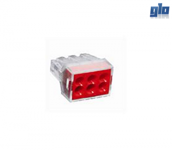 Major Tech Veti 1 VTB6P5 Transparent 6 Pole Terminal Block, 24A, 400V (5 pieces)