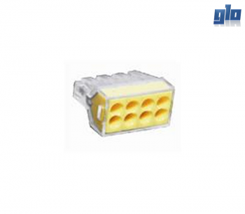 Major Tech Veti 1 VTB8 Transparent 8 Pole Terminal Block, 24A, 400V (50 pieces)