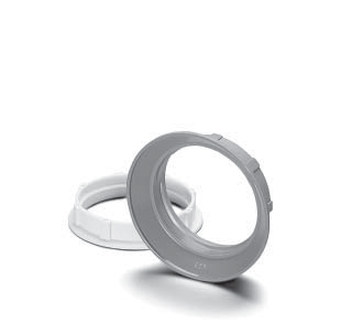 Vossloh Schwabe 100273.01 E27 Plastic Screw Rings (White)