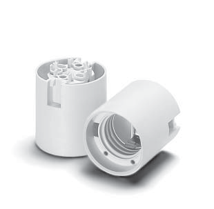 Vossloh Schwabe 108936.01 E27 Thermoplastic lampholder plain (White)