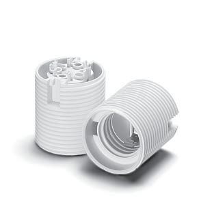 Vossloh Schwabe 108965.01 E27 Thermoplastic lampholder threaded (White)