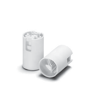 Vossloh Schwabe 109384.01 E14 Thermoplastic Lampholder plain (White)