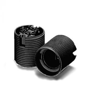 Vossloh Schwabe 109429.01 E27 Thermoplastic lampholder threaded (Black)