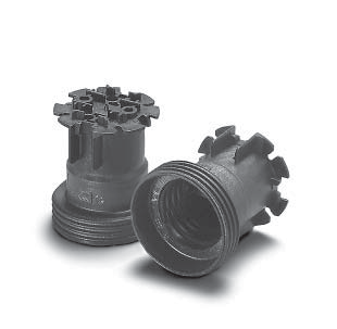 Vossloh Schwabe 504302.01 E27 1pc Thermoplastic lampholder profiled shape, Push Fit 10x20mm, 12 degree (White
