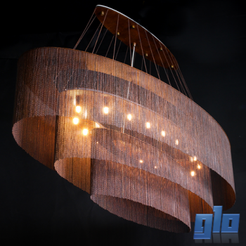 Willowlamp ELLI-3T-1600-S-M Elliptical 3 Tier 1600x600 Suspended Chandelier (Multiple Colours/Finishes)