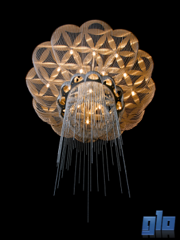 Willowlamp FOLC-1000-C-C Flower of Life 1000 Ceiling Mounted Chandelier (Multiple Colours/Finishes)