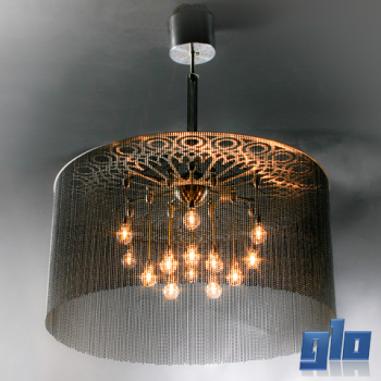 Willowlamp NGOMA-1000-C-M Ngoma Drum 1000 Ceiling Mounted Chandelier (Multiple Colours/Finishes)