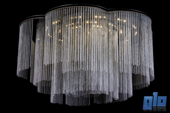Willowlamp ROSE-700-STR-C-C Rose 700 Ceiling mounted-Straight Chandelier (Multiple Colours/Finishes)